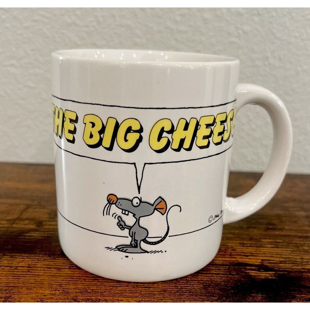 Rare Vintage "THE BIG CHEESE" Mouse Coffee Tea Mug Cup by The Mug Shanty Compton
